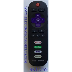 CONTROL REMOTO ORIGINAL NUEVO PARA SMART TV TCL  ROKU / JH-14170